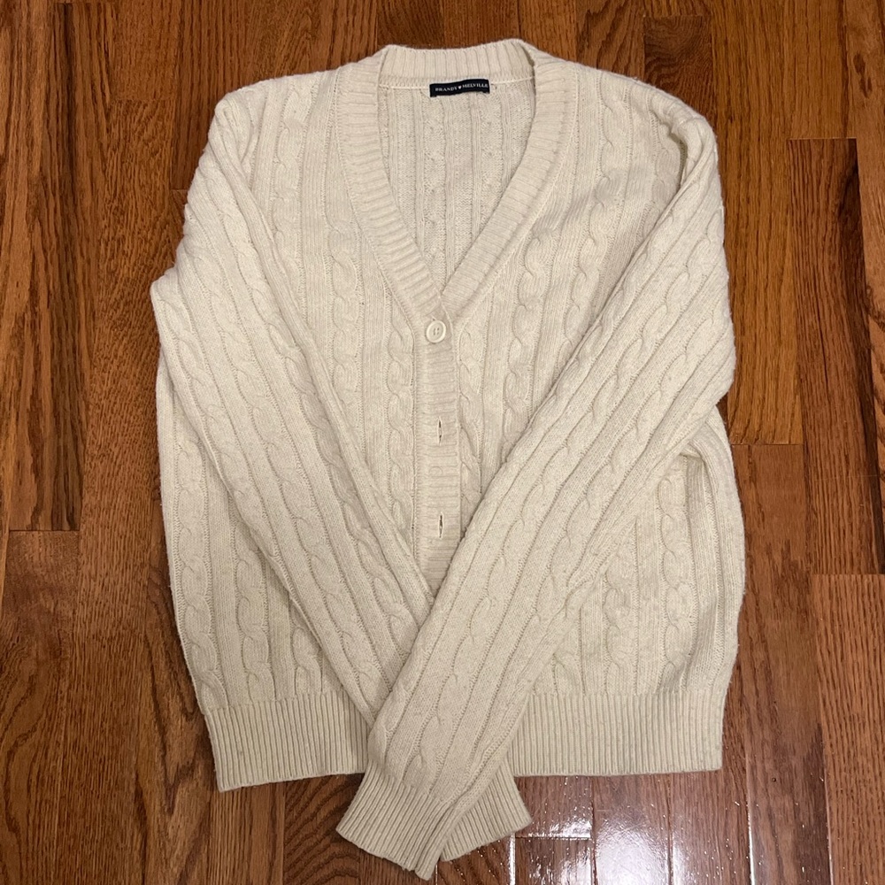 Brandy Melville Cream Cable Knit Sweater